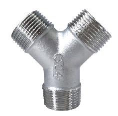 1/4" 3/8" 1/2" 3/4" 1" 1-1/4" 1-1/2" 2" BSP Female Y Shape 3 Ways Connector Coupler Splitter 304 Stainless Steel Pipe Fitting