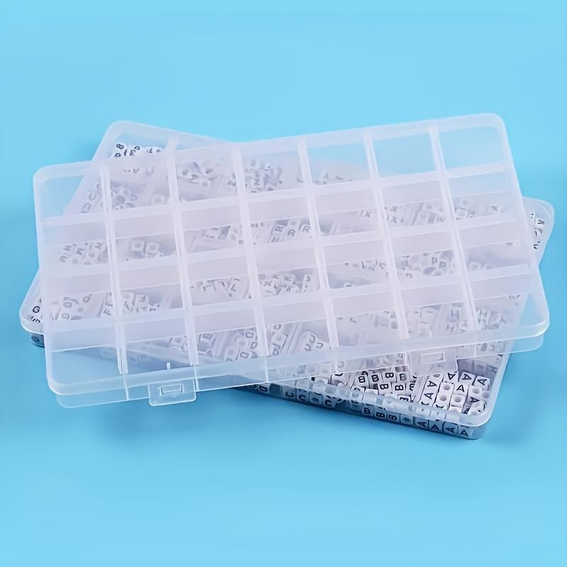 Grid Storage Box Jewellery Box Small Earring Organiser Transparent Plastic Screw Storage Box with Lid Medicine Box