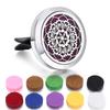 1pc Refillable Car Air Freshener Smell Perfume Diffuser Clip Auto Vent Essential Oil Stainless Steel Locket Interior Accessories
