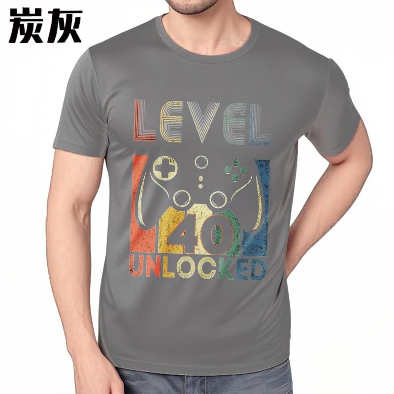 men brand tshirt Daily Wear summer Women t shirt Level Forty Unlocked Game Controller Short Sleeve Street Wear Crew Neck tees