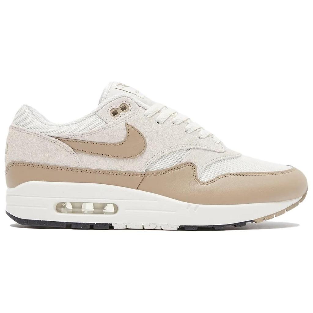 Nike Air Max 1 'Light Orewood Brown' Cushioning Abrasion Resistant Low top Casual Shoes Unisex White Brown FZ5808-001