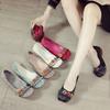 Summer new casual flat-bottomed breathable women's shoes leather hollow single shoes women's hole shoes soft sole