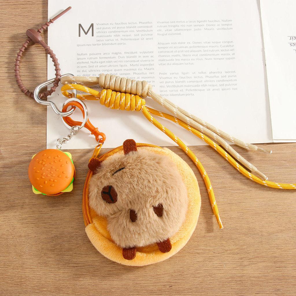 Capybara Plush Coin Purse With Keychain For Kids And Adults