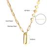 Love pendant collarbone chain personalized trend OT buckle necklace stainless steel plated 18K gold jewelry women