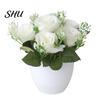 Flower Fake Plant Simulated Dinning Table Decor Artificial Pot Plastic Bedroom Imitation Potted for Home