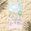 Cute Cartoon Kitten Printed Microfiber Beach Towel Quick Dry Soft Bath Towel For Kids Seaside Swimming