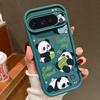 Cute Pandas Pattern Soft Phone Case For Google Pixel 9 Pro XL 8 Pro 8A TPU Matte Shockproof Lens Protection Bumper Cover