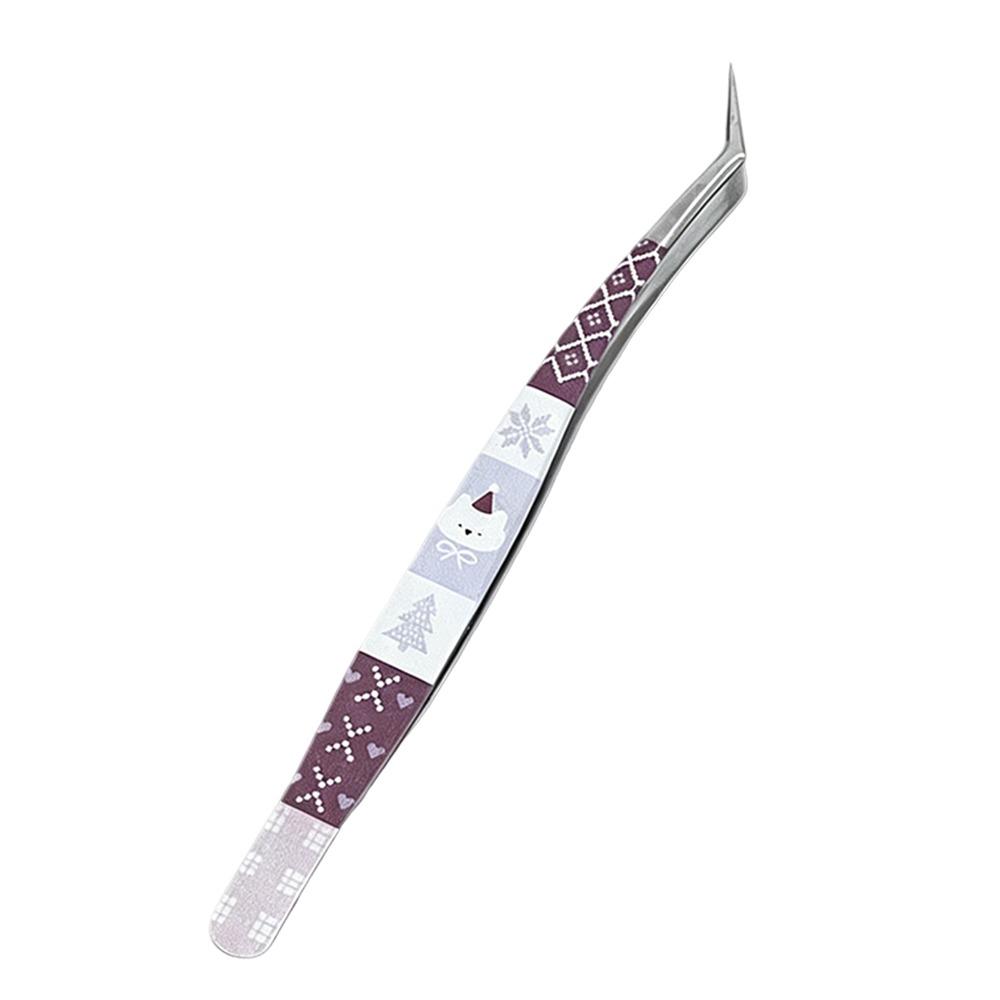 

High Precision Curved Stickers Tweezers Anti-static Eyelash Curler Beauty Makeup Tools Style 1