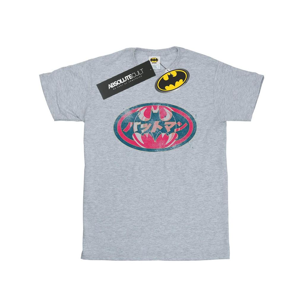 DC Comics Mens Batman Japanese Logo Red T-Shirt