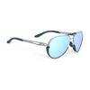 RUDYPROJECT SKYTRAIL Aluminium Mattes Gestell mit Eis 58mm 14mm 130mm Bügel 48mm Höhe Sonnenbrille, Multi-Laser Gläser, Breite, Steg, Länge,