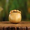 Portable Boxwood Percussion Meditation Instrument: Mini Wooden Fish Carving, Perfect as a Gift or Decorative Ornament.
