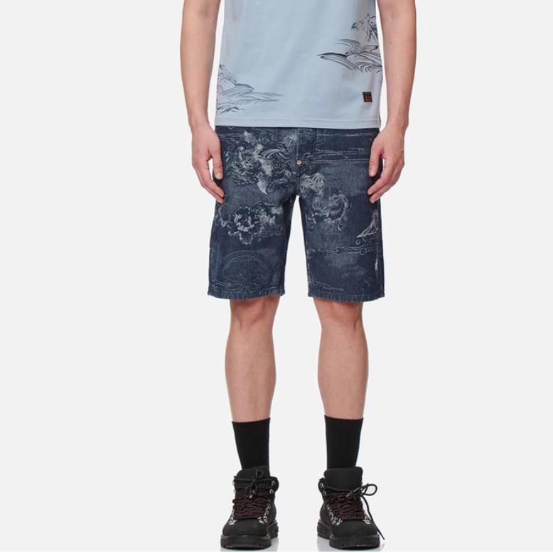 Evisu Denim Shorts Men's Denim Blue 2ESHTM2DS202XXCT