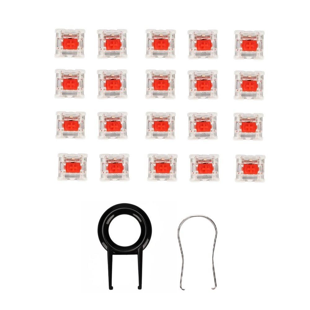 

Replaceable 3 Pin Mechanical Keyboard Switch Dustproof Clear Housing Keyboard Switches Replacement Switches PC Building красный