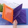 Colorful Transparent Pencil Case Paper File Folder Zipper Loose-Leaf Binder Oxford Cloth School Stationery File Storage Bag