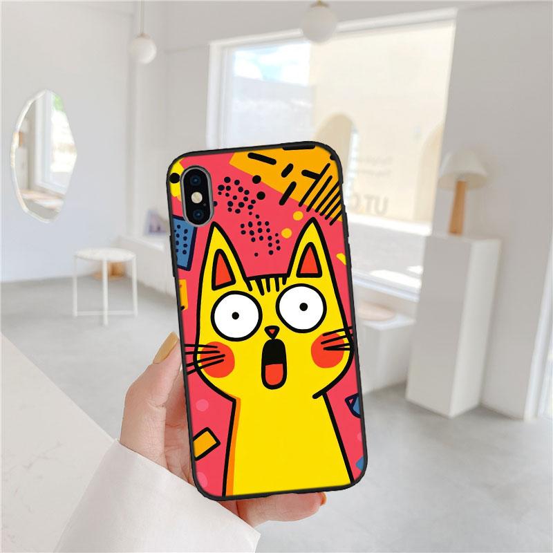 LO23 Cat Kitten Meow Soft Shell Phone Case for Samsung Galaxy S20 S21 S22 Ultra FE + Plus A21S A22 A24 A25 A26 A30 A30S A31