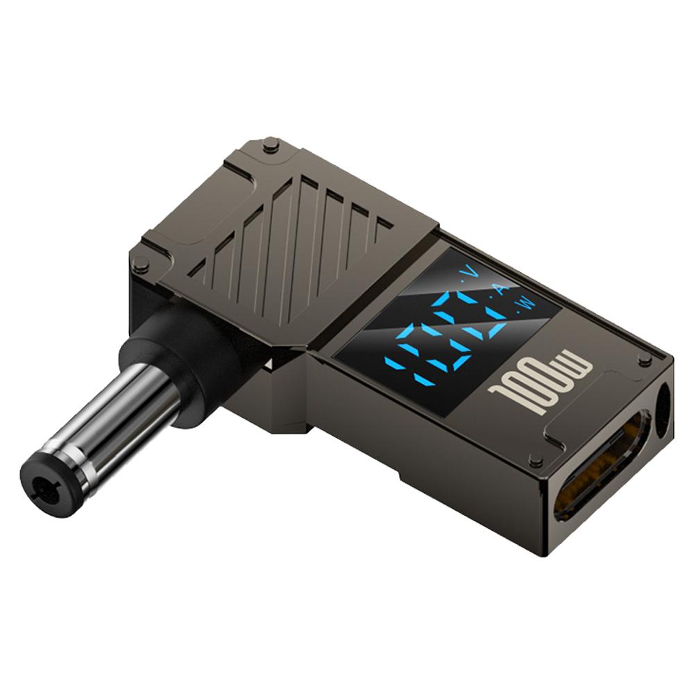 

PD 100W Laptop Charging Adapter Type-C to DC 5.5x2.1mm Digital Display Fast Charging Converter As Shown A