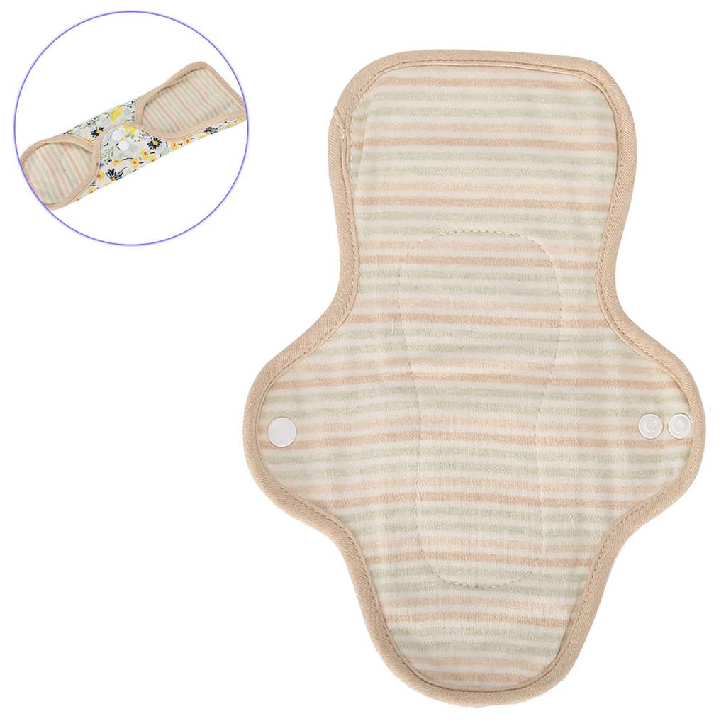 Washable Cloth Menstrual Pad Fanshaped Wing Reusable Sanitary Napkin Panty Liner White 250mm