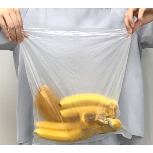 Ordy Kitchen Plastic Bags, Semi-Transparent, Large, 50 Bags, Food Storage Bags, Refrigerator/Freezer Compatible, PlusPlus PKN-L-50