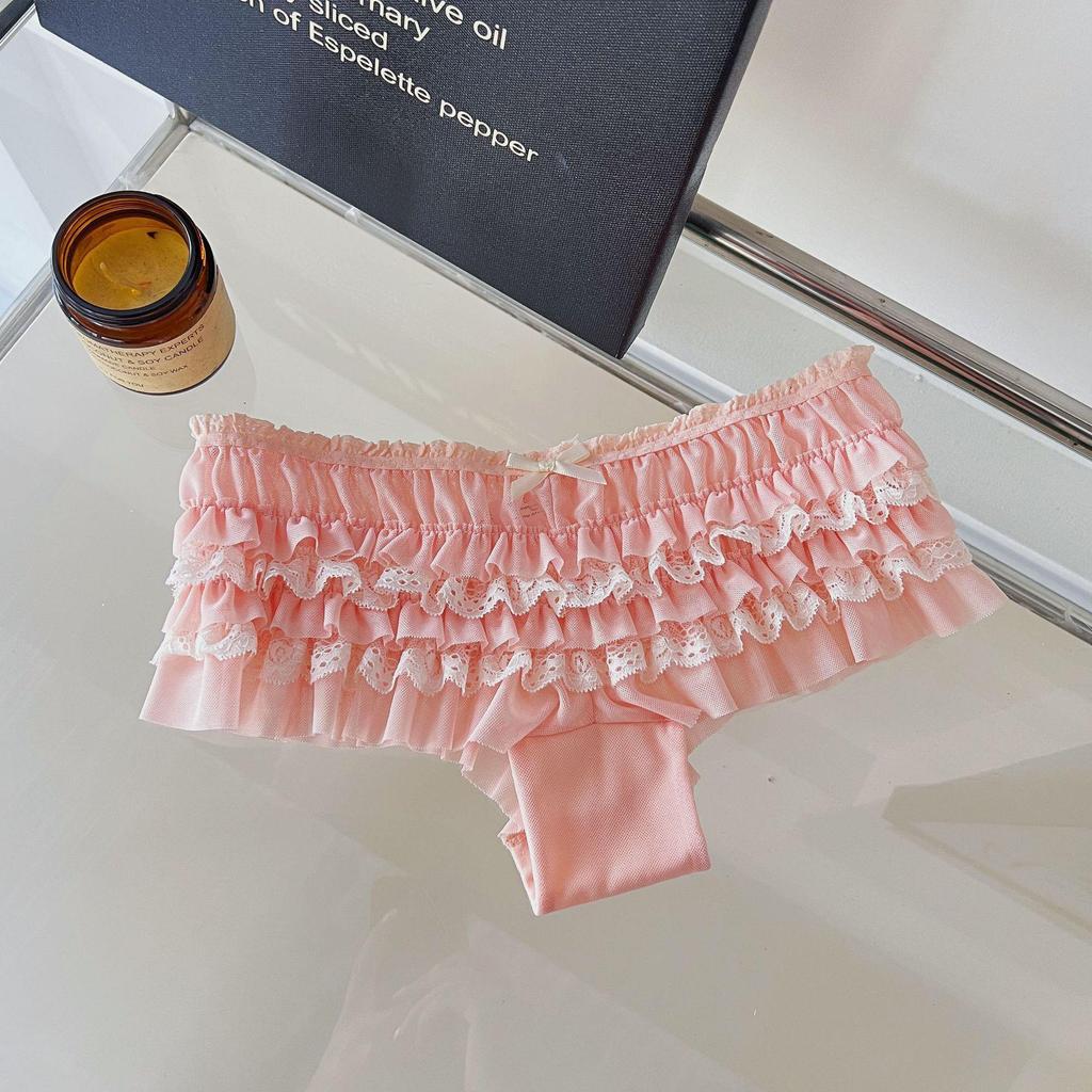 Cute 3D Ruffle Layered Lace Panties for Women