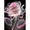 5D Diamond Painting, Peony Flower Sticker Diamond Cross Stitch Decorative Painting