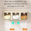 AOBT Wall-mounted Moisture-proof Seasoning Box for Home Kitchen with Condiment Bottles for Salt, MSG, and Other Condiments.