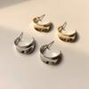 Modern Semicircle Thick Daily Hoop Earrings