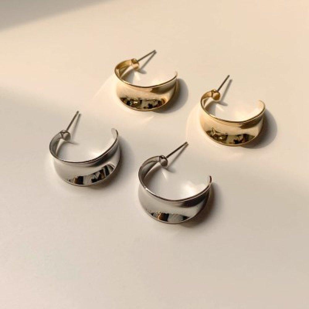 Modern Semicircle Thick Daily Hoop Earrings