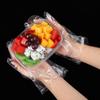 WTEMPO 200 Stück transparente Einweghandschuhe in Lebensmittelqualität, essbare Folienhandschuhe, Hygiene-Reinigungshandschuhe, Mehrzweck-Küchenbedarf