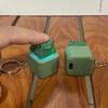 Rechargeable Frog & Duck Fidget Keychain Clicker with LED Light & Croaking Sound Keyboard Stress Relief Toy Keyring