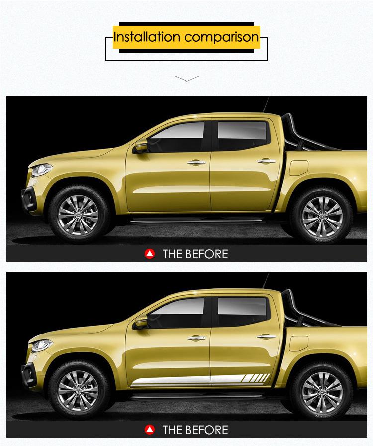 Mercedes-Benz X-Klasse AMG Motorhaubenaufkleber: W470 Pickup Truck Wrap & Karosserieaufkleber.