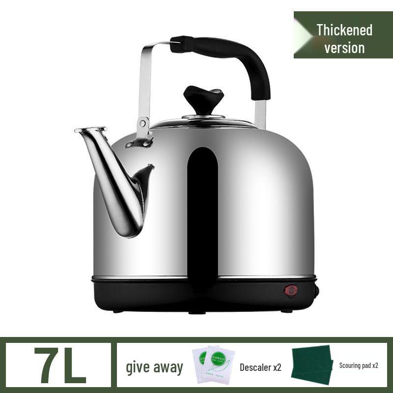 304 Stainless Steel Large Electric Kettle with Auto Power-Off & Keep Warm, Whistle Teapot for Household