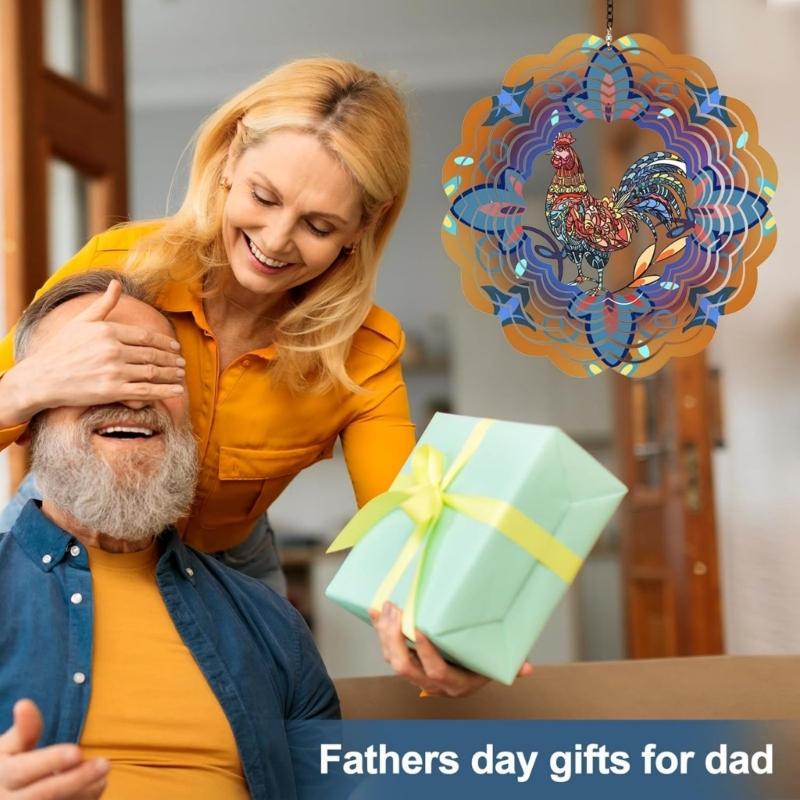 Weatherproof Iron Wind Chime Spinner Art Suitable For Holiday Outdoor Indoor Hanging Decoration Women Mother Day Present