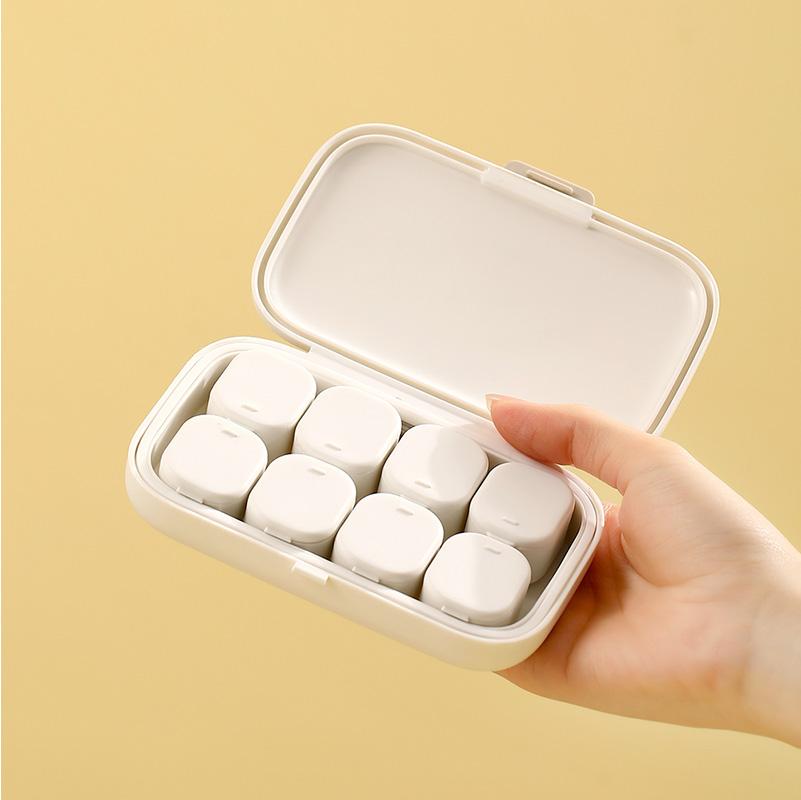8-Grid Pill Box, Portable Mini Pill Storage Box For Separate Loading, Large-Capacity Pill Box 7 Days Mini Medicine Chest