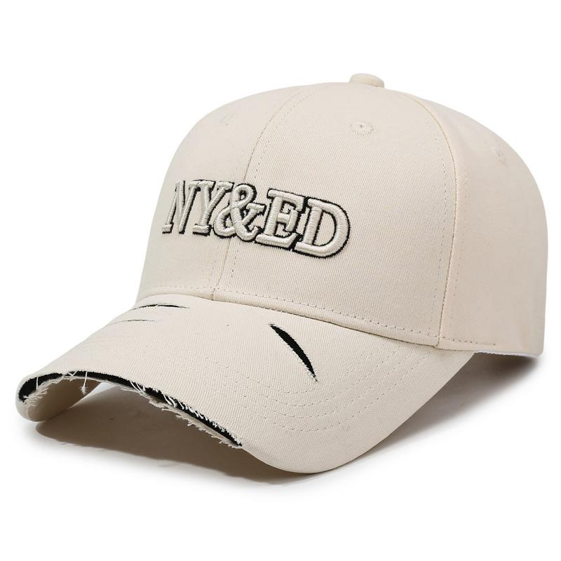

Embroidered Letter Baseball Cap Unisex Sunshade Cap Outdoor Couple Cap бежевий