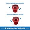 A ABSOPRO Motorcycle Mirror Hole Plug Right Hand M10x1.25 Motorcycle Rear View Mirror Screw Red 2pcs
