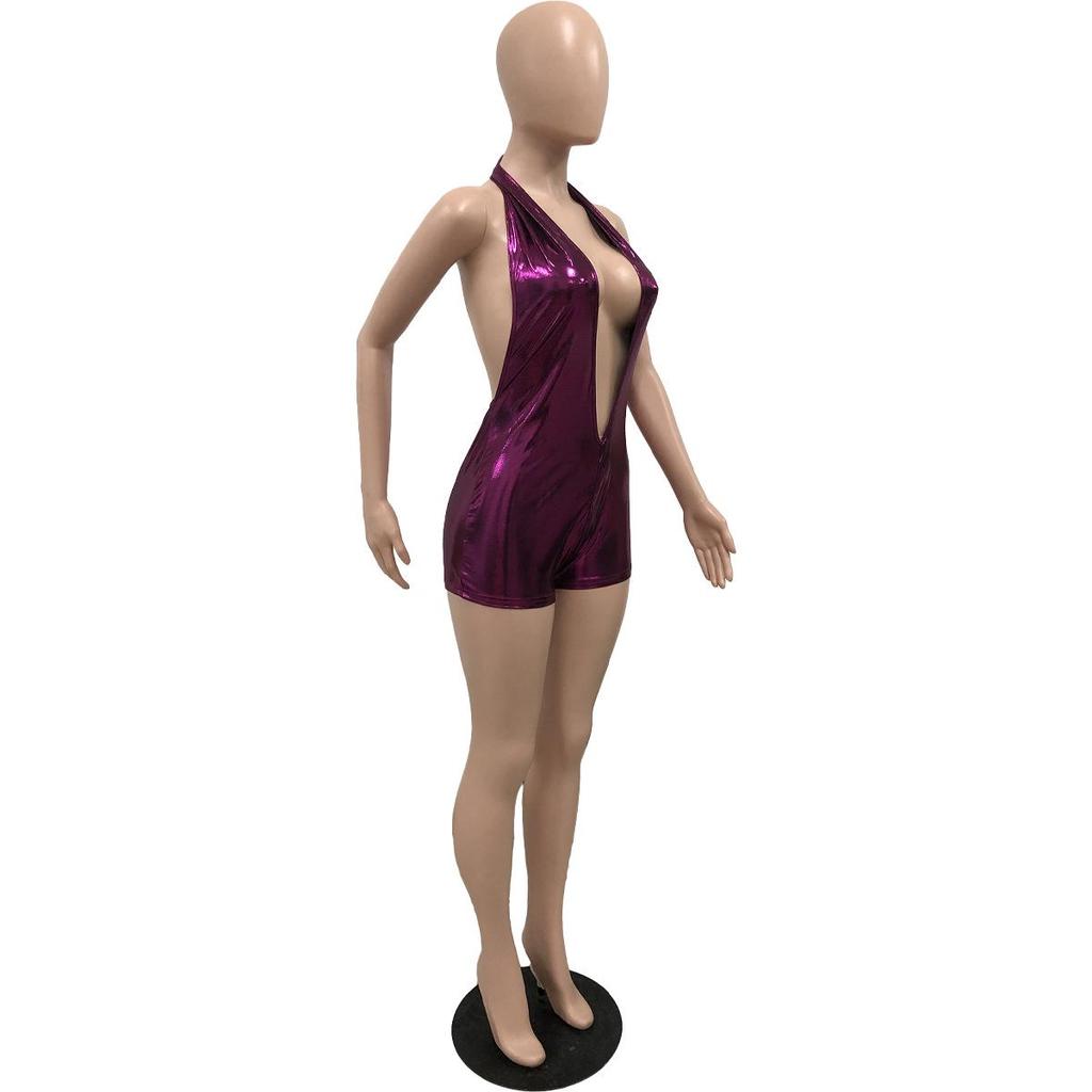 2023 Women's Deep V Halter Backless Slimming Jumpsuit