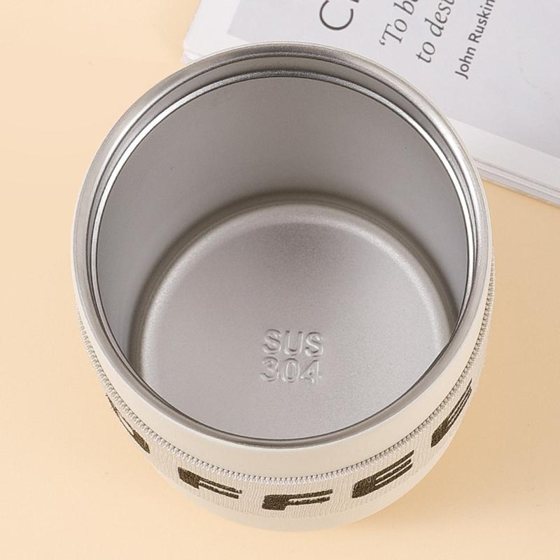 Taza de viaje portátil de acero inoxidable 304, termo moderno y bonito de 460 ml, aislante para café.