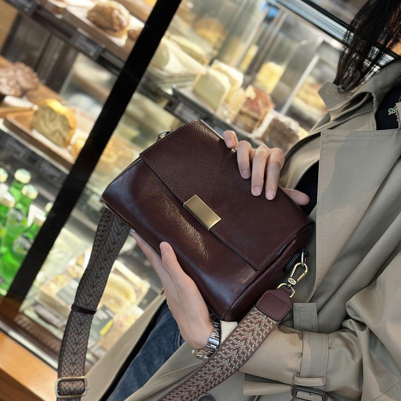 Genuine Leather Bag for Women New Underarm Bag for Women Fashion Retro Crossbody Bag Niche Single Shoulder Women Bag Cowhide Leather