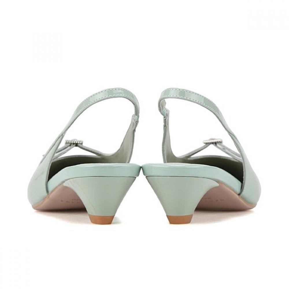 Barbara Leather Patent Dressy Slingback Sandals 3cm 3 Colors Bbj128