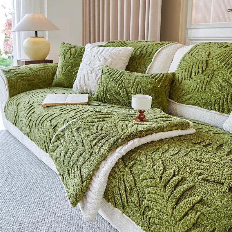 New Autumn And Winter Plush Sofa Cushion Thickened Non-Slip And Dirt-Resistant Seat Cushion Simple Leather Sofa Cover Towel Cover Cloth