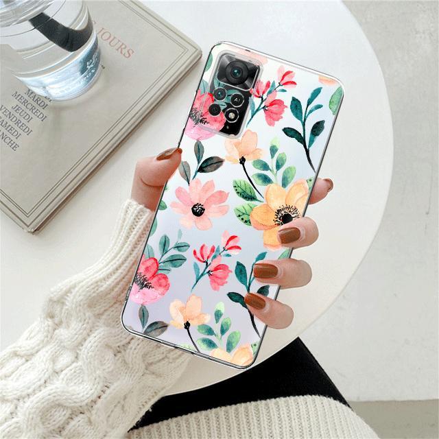 

Прозрачный чехол для телефона с цветочным ромашкой для Xiaomi Redmi Note 12 7 8 9 8t 11t 8 10 Pro 9s 10s 11 11s для Mi 9a 9 9c 9t 10 10c K40 Redmi K40
