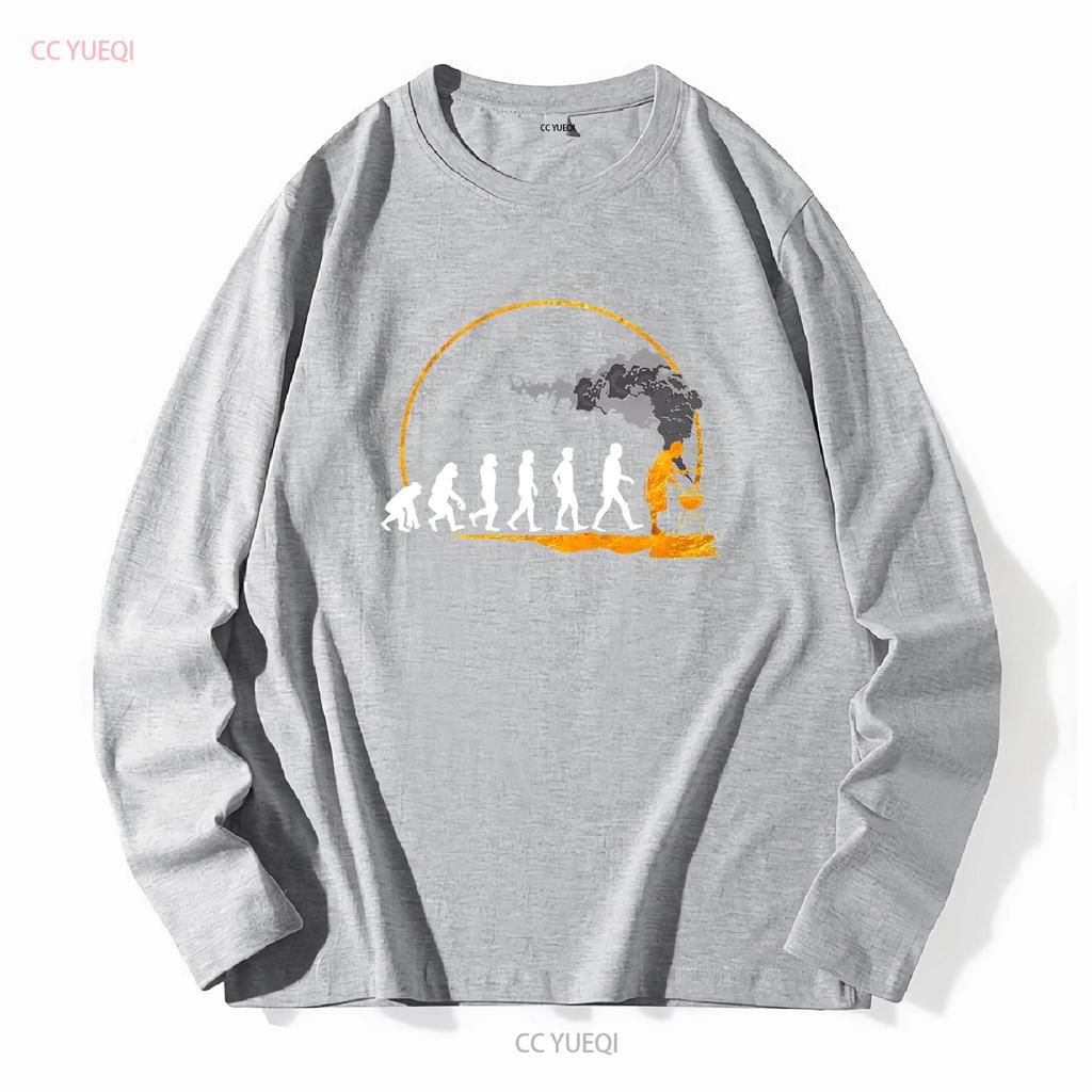 NEW LIMITED Mens Grilling Evolution Of The Grill Smoker T Shirt S 3XL vintage Washed graphic Casual fashion Unisex Comfortable