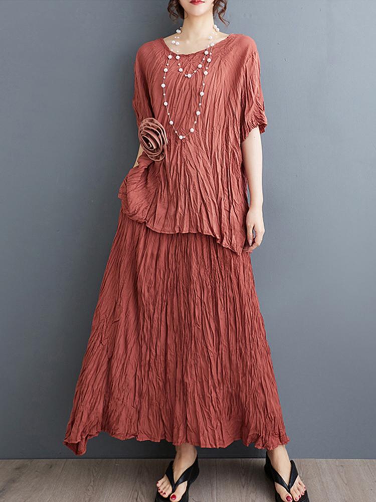 Xitao Culoare uni Seturi casual două piese ZY8787