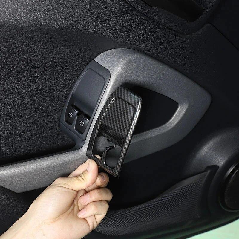 Car Window Lift Button Frame Cover Trim Sticker Fit For Mercedes Benz Smart 451 Fortwo 2010-2015 Auto Accessories
