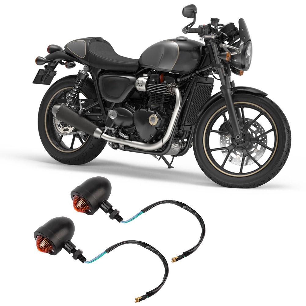 Yellow Light Motorcycle Turn Signal Turning Indicator Lamp Modification Accessory(Black)