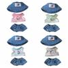 1 set Summer Set 20cm Cotton Doll's Clothes Cowboy Hat 10cm Doll Clothes  Children's Gift