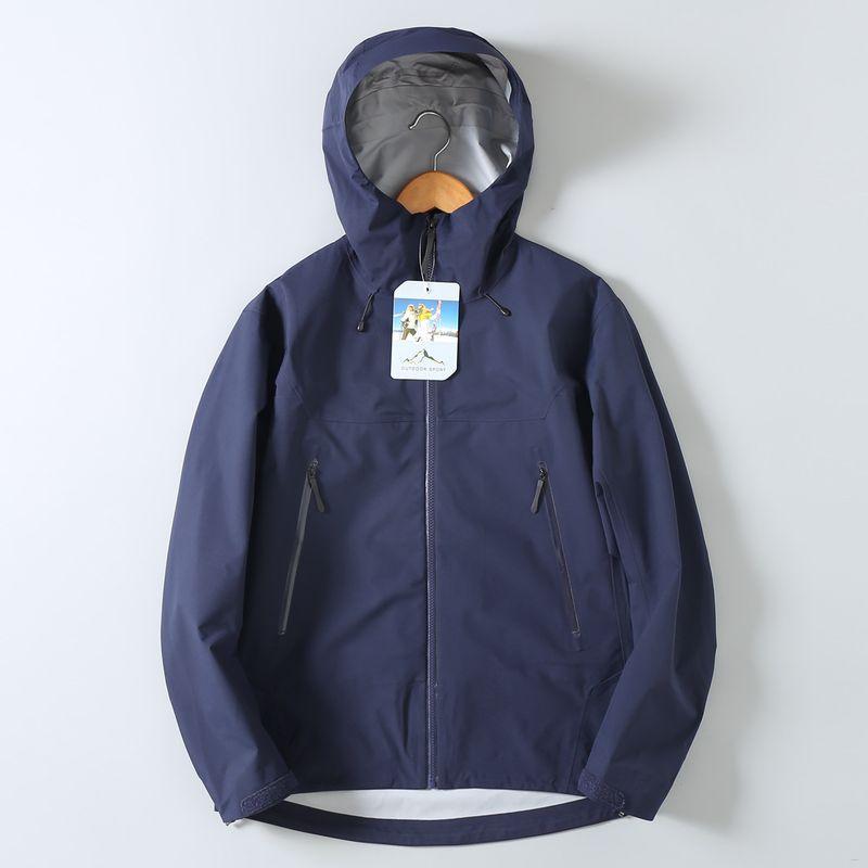 Original Foreign Trade Cut-Label Outdoor Windproof Waterproof Hooded Hardshell Jacket with Taped Seams, Storm-Resistant Men's Jacket, Trendy