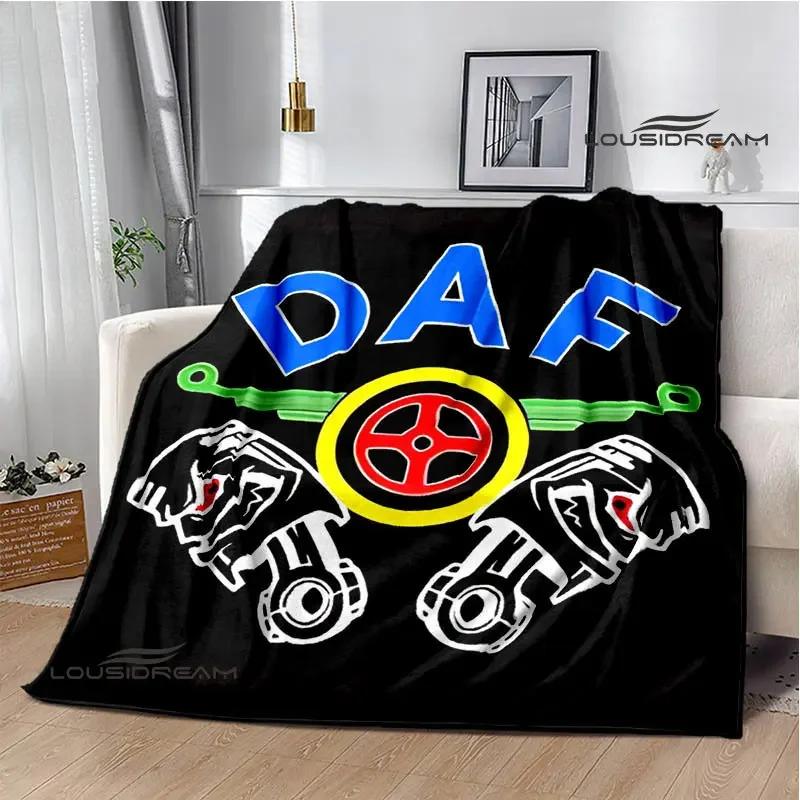 Coperte stampate retrò camion DAF 3D coperta da picnic coperte calde in flanella coperta morbida e confortevole biancheria da letto Regalo di compleanno