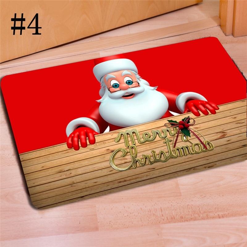 New Non-Slip Bedroom Rug Doormat Kitchen Bathroom Carpet Home Living Room Merry Christmas Carpet