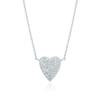 Twinkle Full Stone Heart Necklace OTN222919QWW